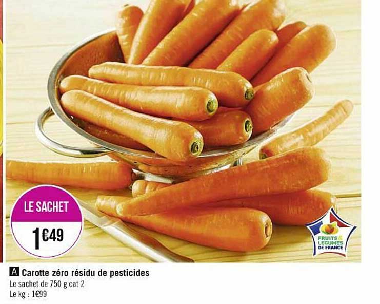 carotte zéro résidu de pesticides