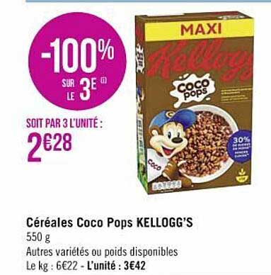 céréales coco pops kellogg's