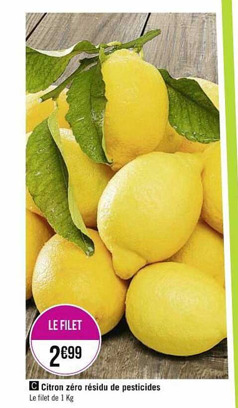 citron zéro résidu de pesticides