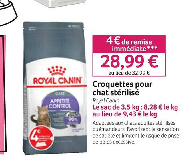 croquettes pour chat stérilisé royal canin