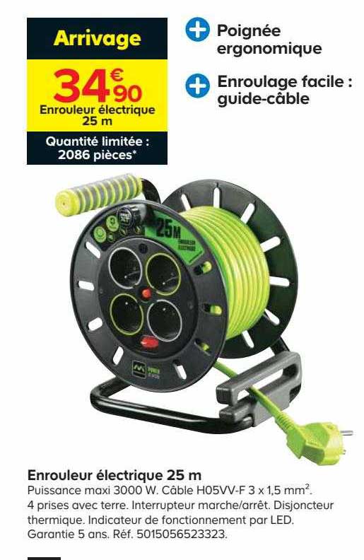 Enrouleur électrique 25 M
