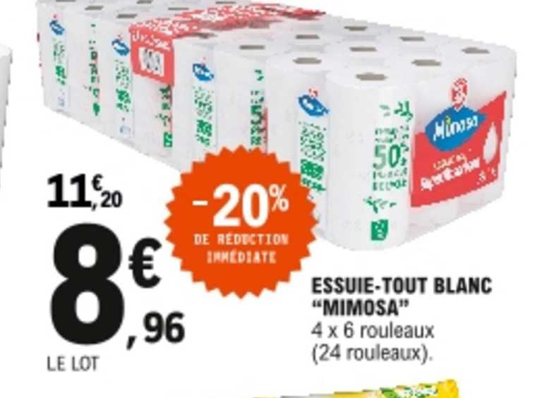 essuie-tout blanc "mimosa"