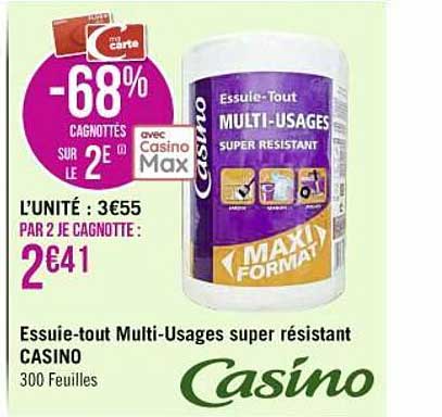 essuie-tout multi-usages super résistant casino