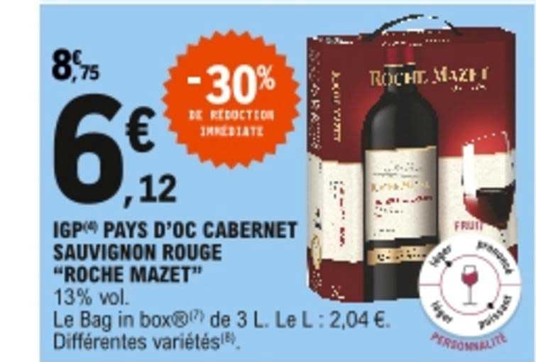 igp pays d'oc cabernet sauvignon rouge "roche mazet"