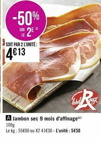 Jambon Sec 9 Mois D'affinage
