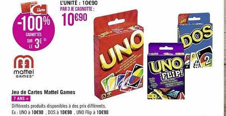 jeu de cartes mattel games