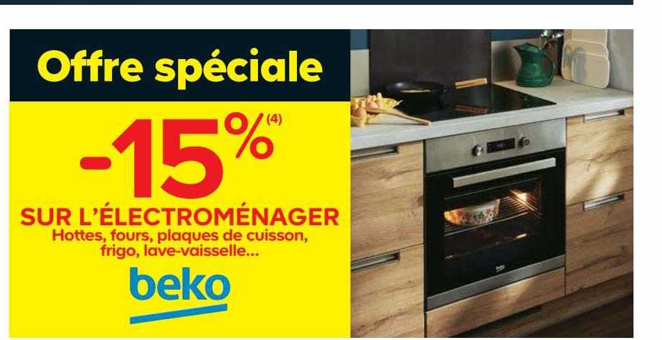 l'électroménager hottes, fours, plaques de cuisson, frigo, lave-vaisselle ...