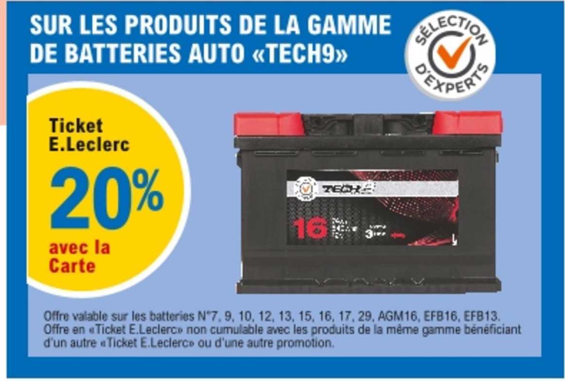 La Gamme De Batteries Auto «tech9»
