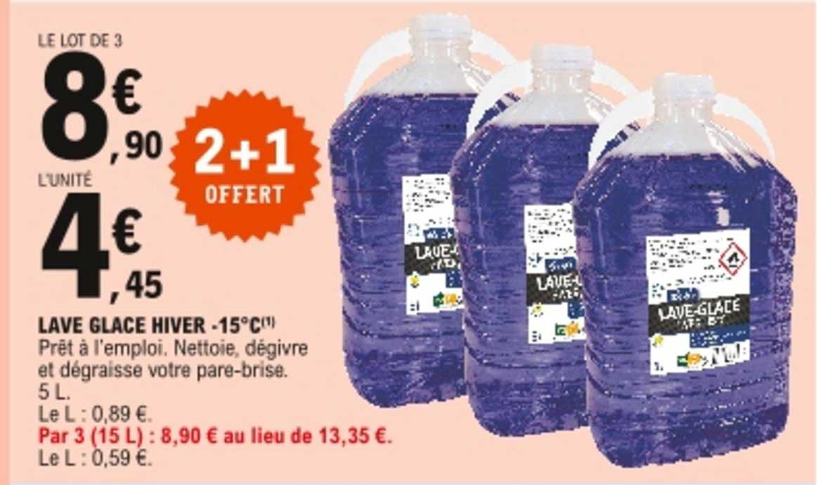 lave glace hiver -15°c