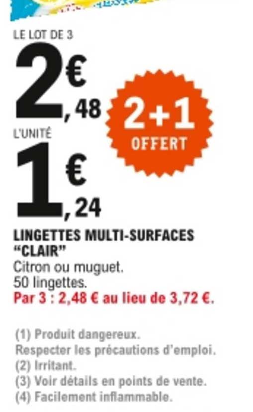 lingettes multi-surfaces "clair"