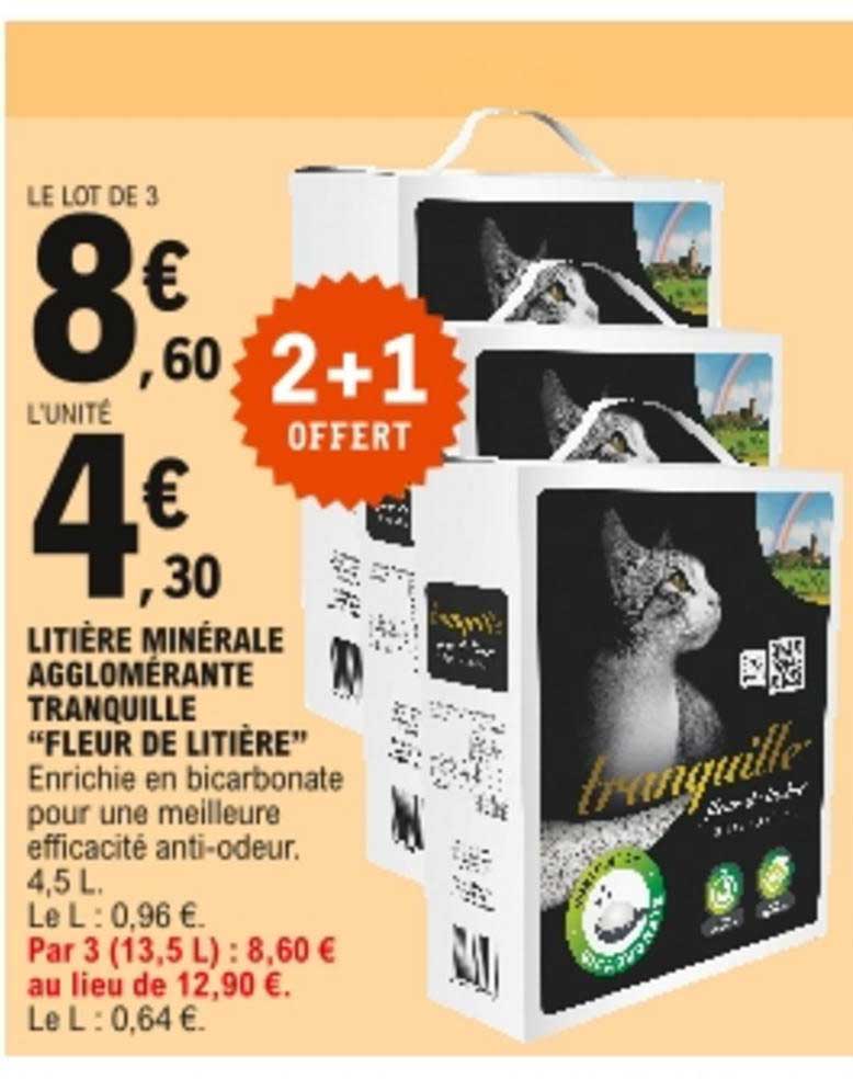 Litière Minérale Agglomérante Tranquille "fleur De Litière"