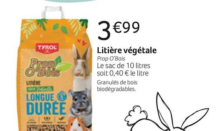 litière végétale prop o'bois