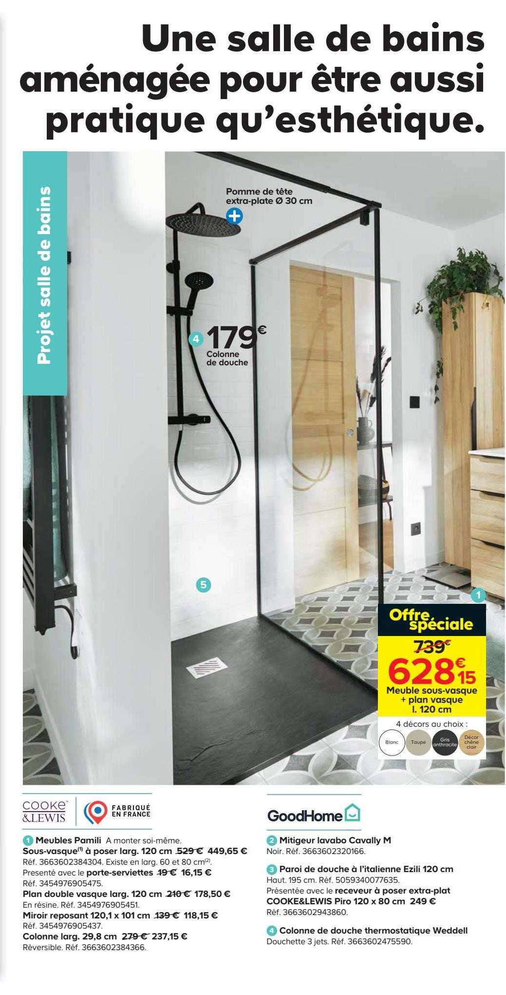 meuble sous vasque + plan vasque