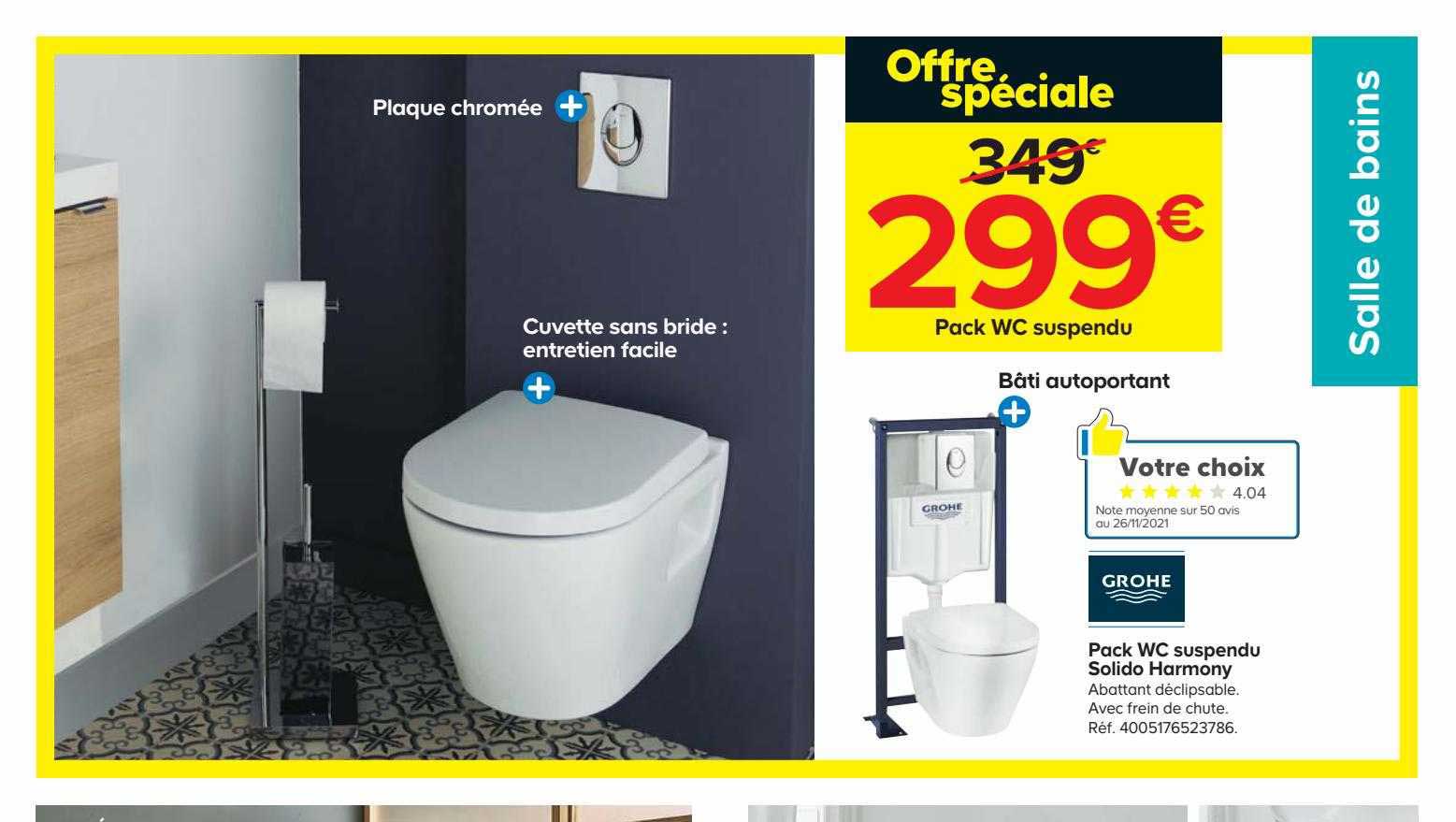 pack wc suspendu solido harmony grohe