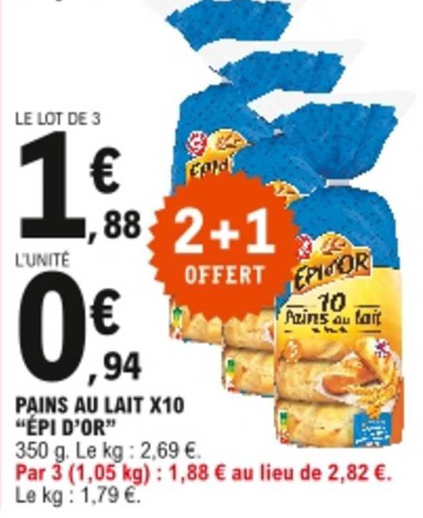 pains au lait x10 "épi d'or"