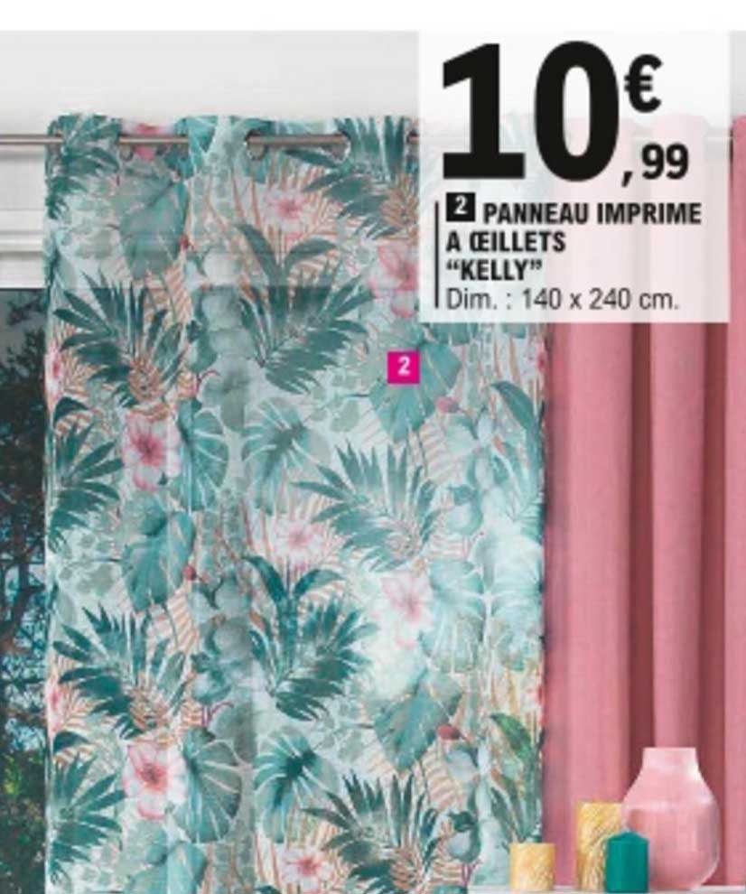 panneau imprimé à œillets "kelly"