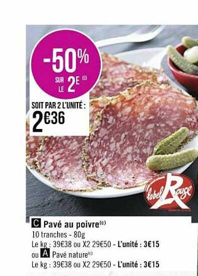 Pavé Au Poivre, Pavé Nature