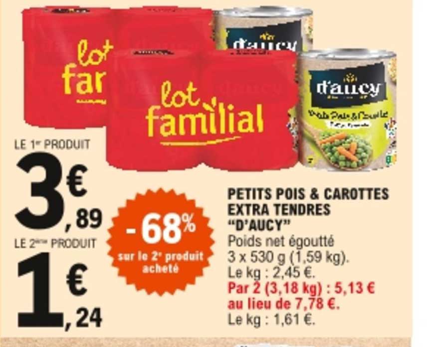 Petits Pois & Carottes Extra Tendres "d'aucy"