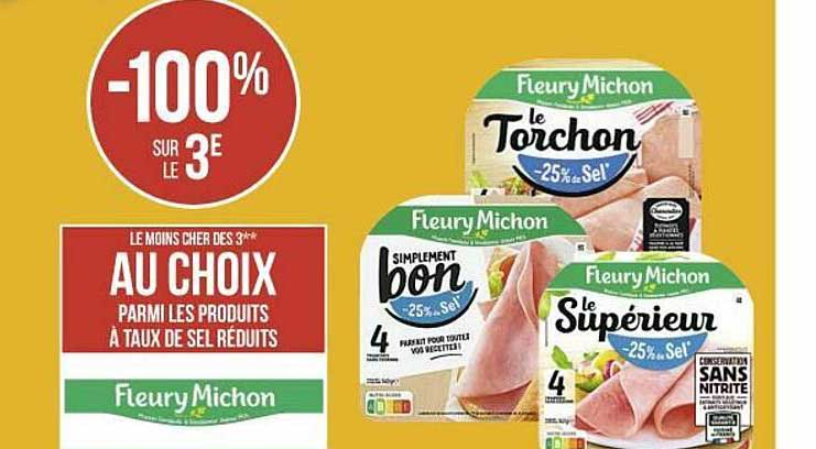 produits à taux de sel réduits fleury michon