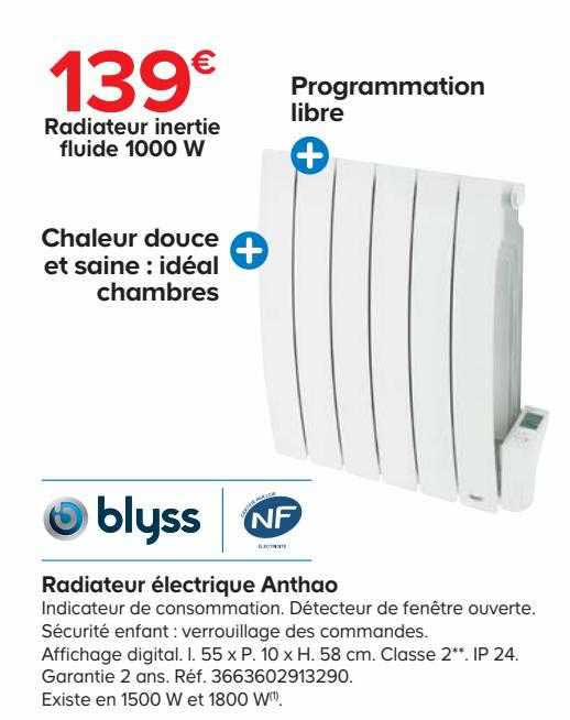 radiateur électrique anthao blyss