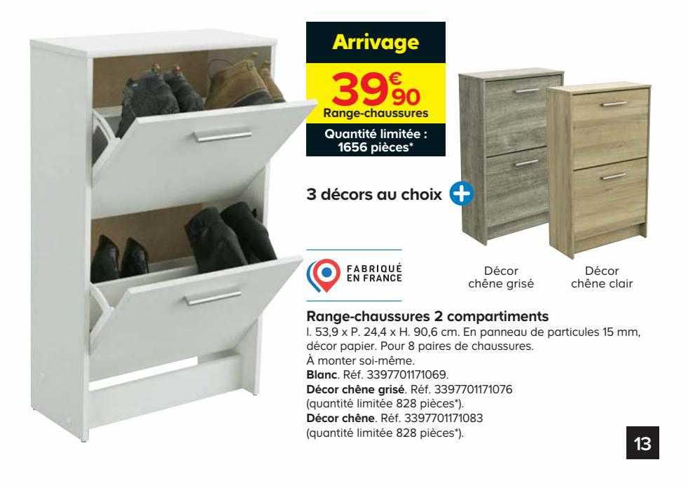 range-chaussures 2 compartiments