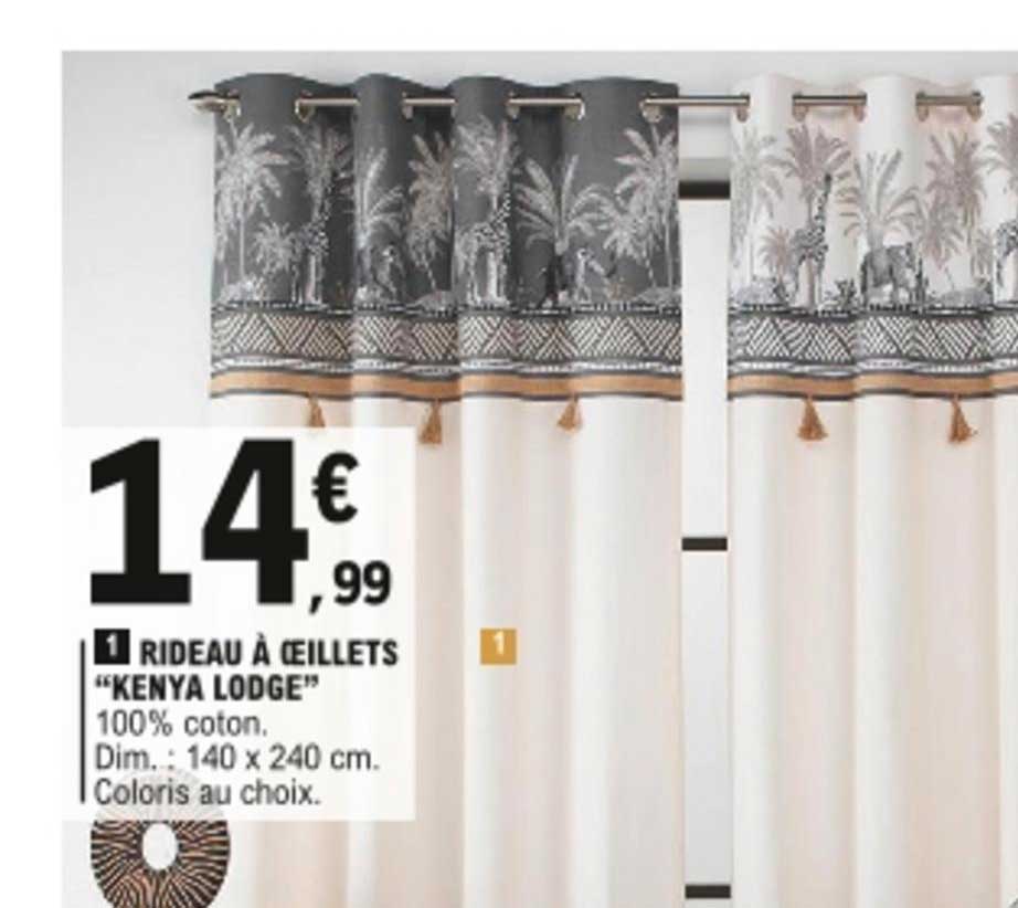 rideau à oeillets "kenya lodge"