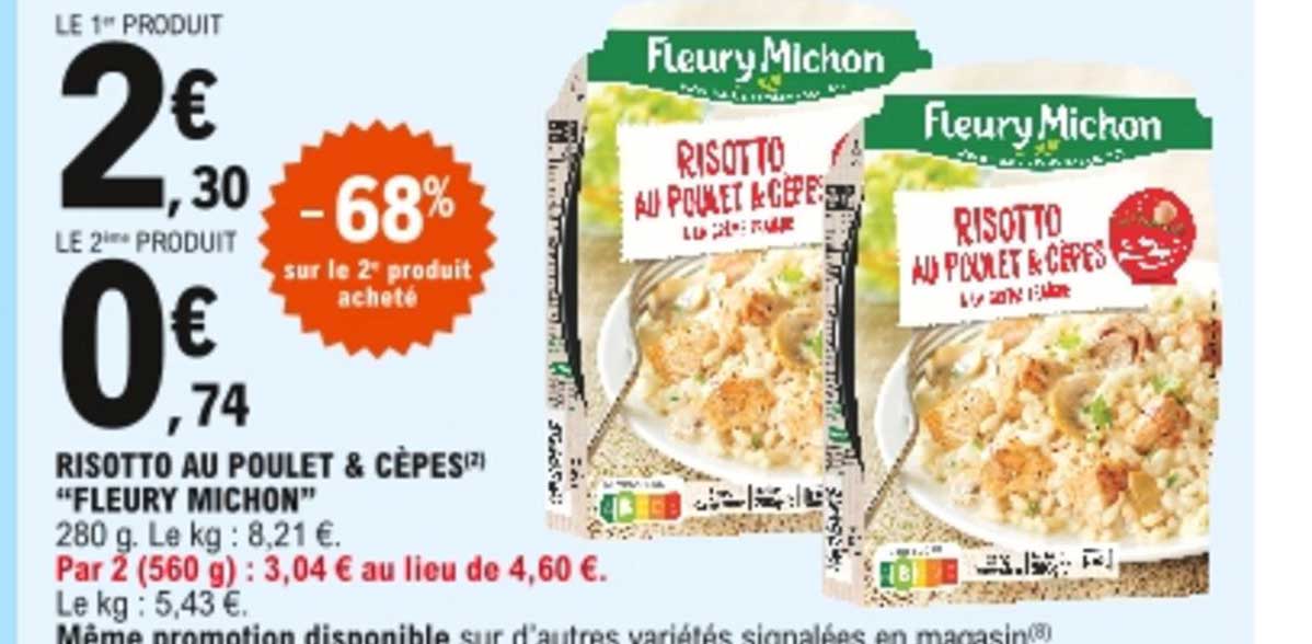 risotto au poulet & cèpes "fleury michon"