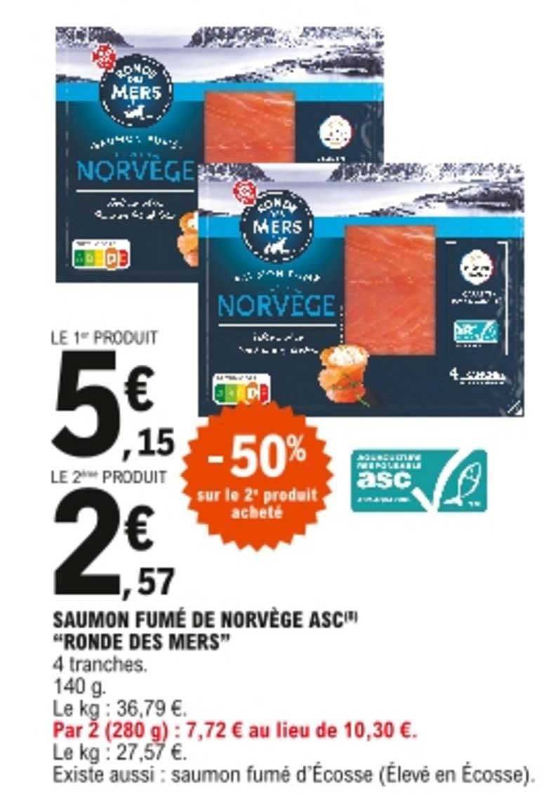 saumon fumé de norvège asc "ronde des mers"