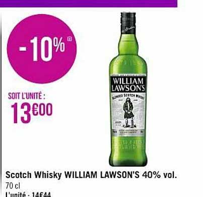 scotch whisky william lawson's 40% vol.
