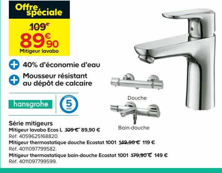 série mitigeurs hansgrohe