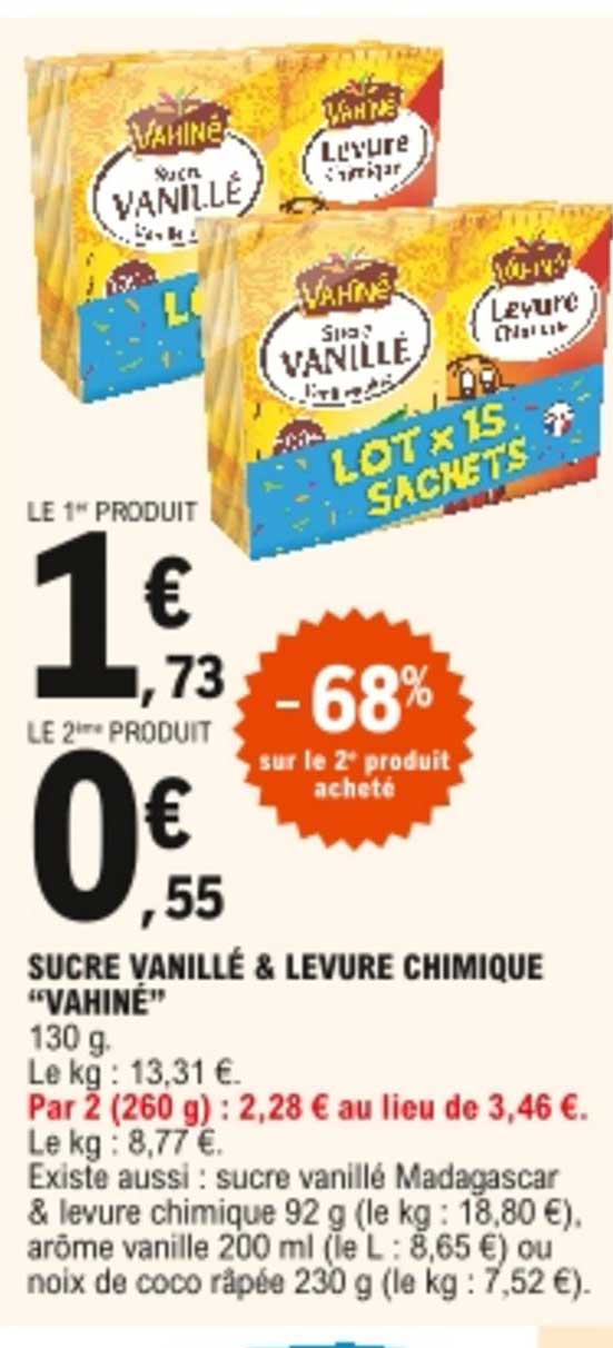 sucre vanillé & levure chimique "vahiné" & levure chimique "vahiné"