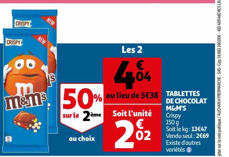 Tablettes De Chocolat M&m's