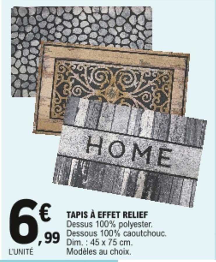 tapis à effet relief