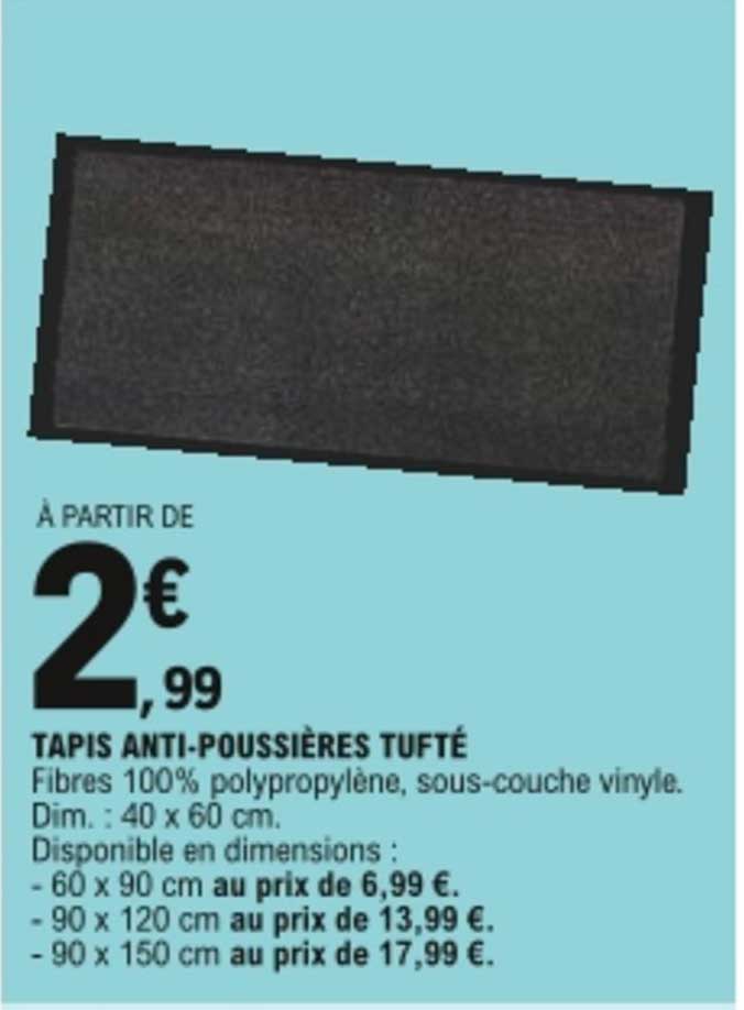 tapis anti-poussières tufté