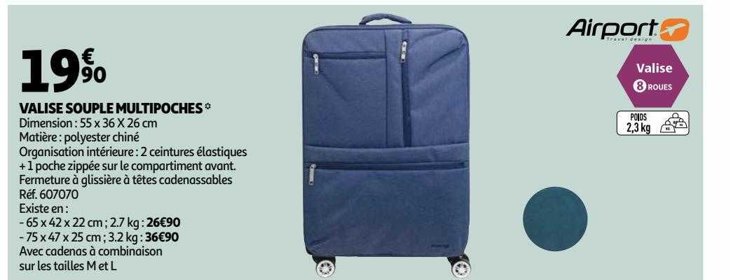 valise souple multipoches