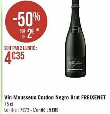 vin mousseux cordon negro brut freixenet