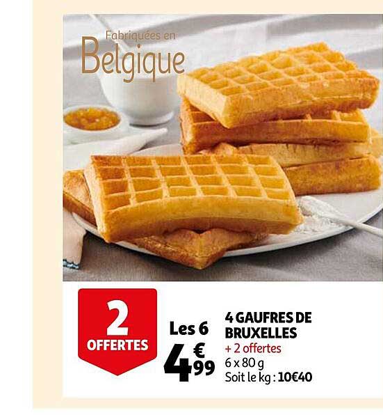 4 gaufres de bruxelles
