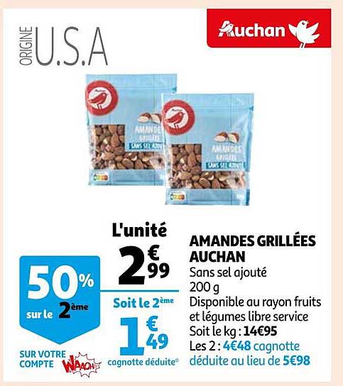 Amandes Grillées Auchan