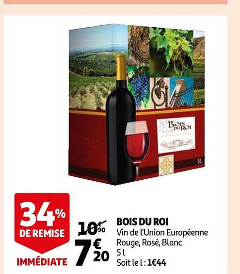 bois du roi vin de l'union européenne rouge, rosé, blanc