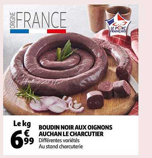 Boudin Noir Aux Oignons Auchan Le Charcutier