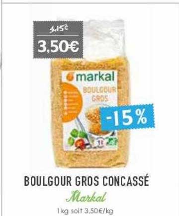 Boulgour Gros Concassé Markal