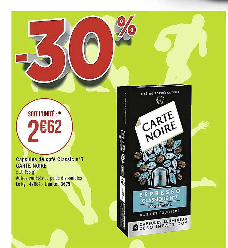 Capsules De Café Classic N°7 Carte Noire