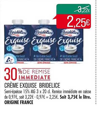 crème exquise bridélice