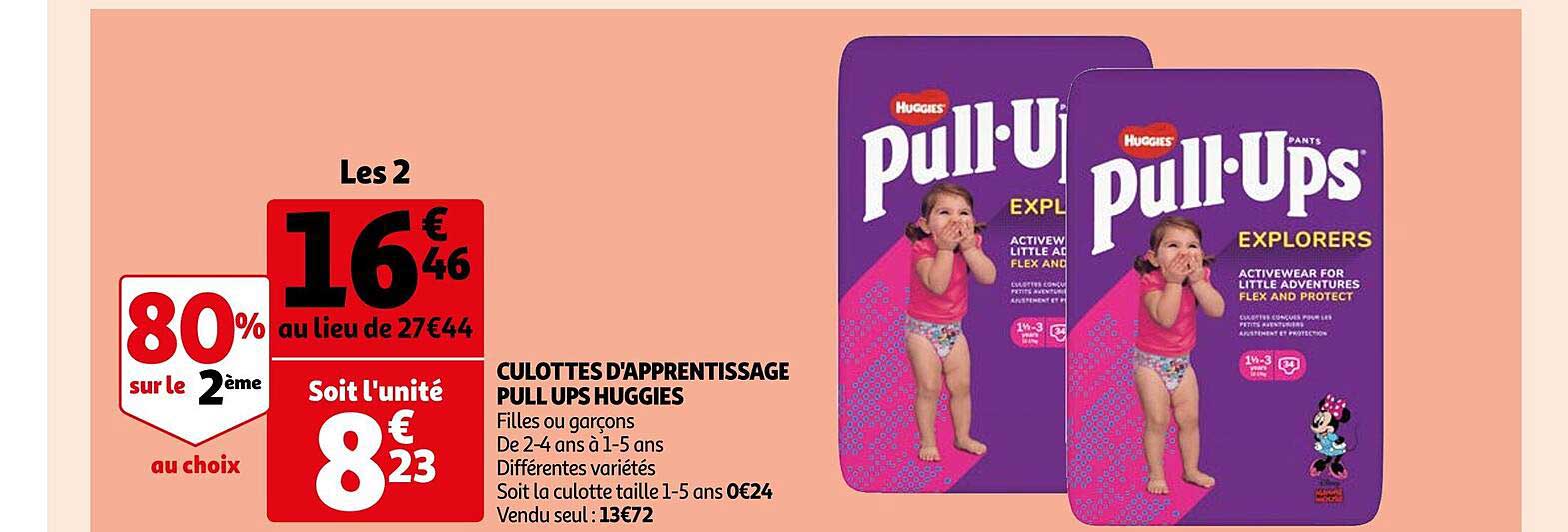 culottes d'apprentissage pull ups huggies