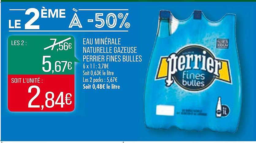 Eau Minérale Naturelle Gazeuse Perrier Fines Bulles