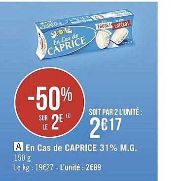 en cas de caprice 31% mg
