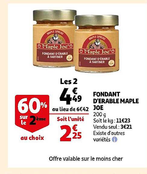 fondant d'érable maple joe