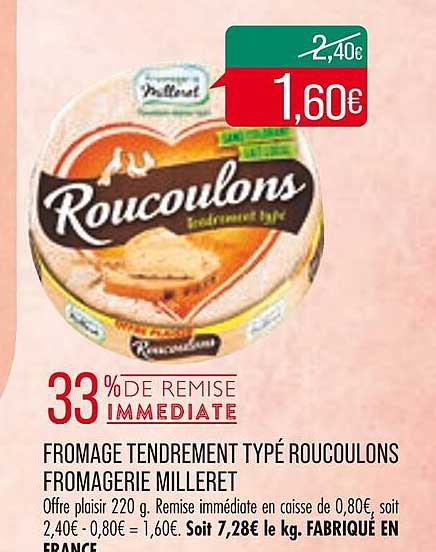 fromage tendrement typé roucoulons fromagerie milleret