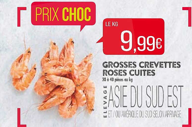 Grosses Crevettes Roses Cuites