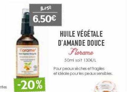 huile végétale d'amande douce florame